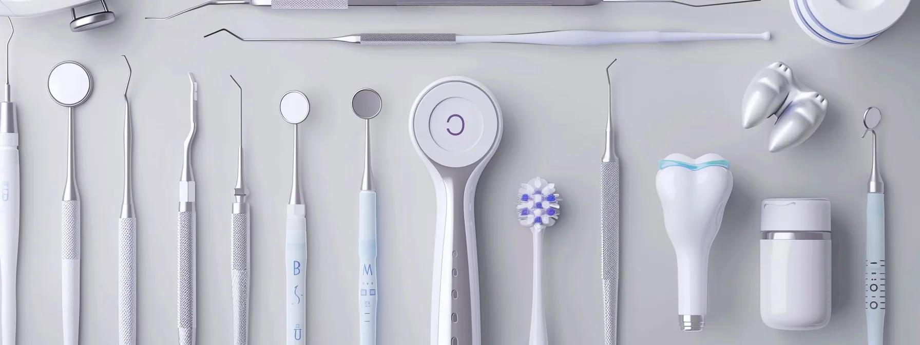 a focused dental professional showcasing a sophisticated array of dental tools and modern technology, emphasizing the urgency and precision required in handling dental trauma and injuries.
